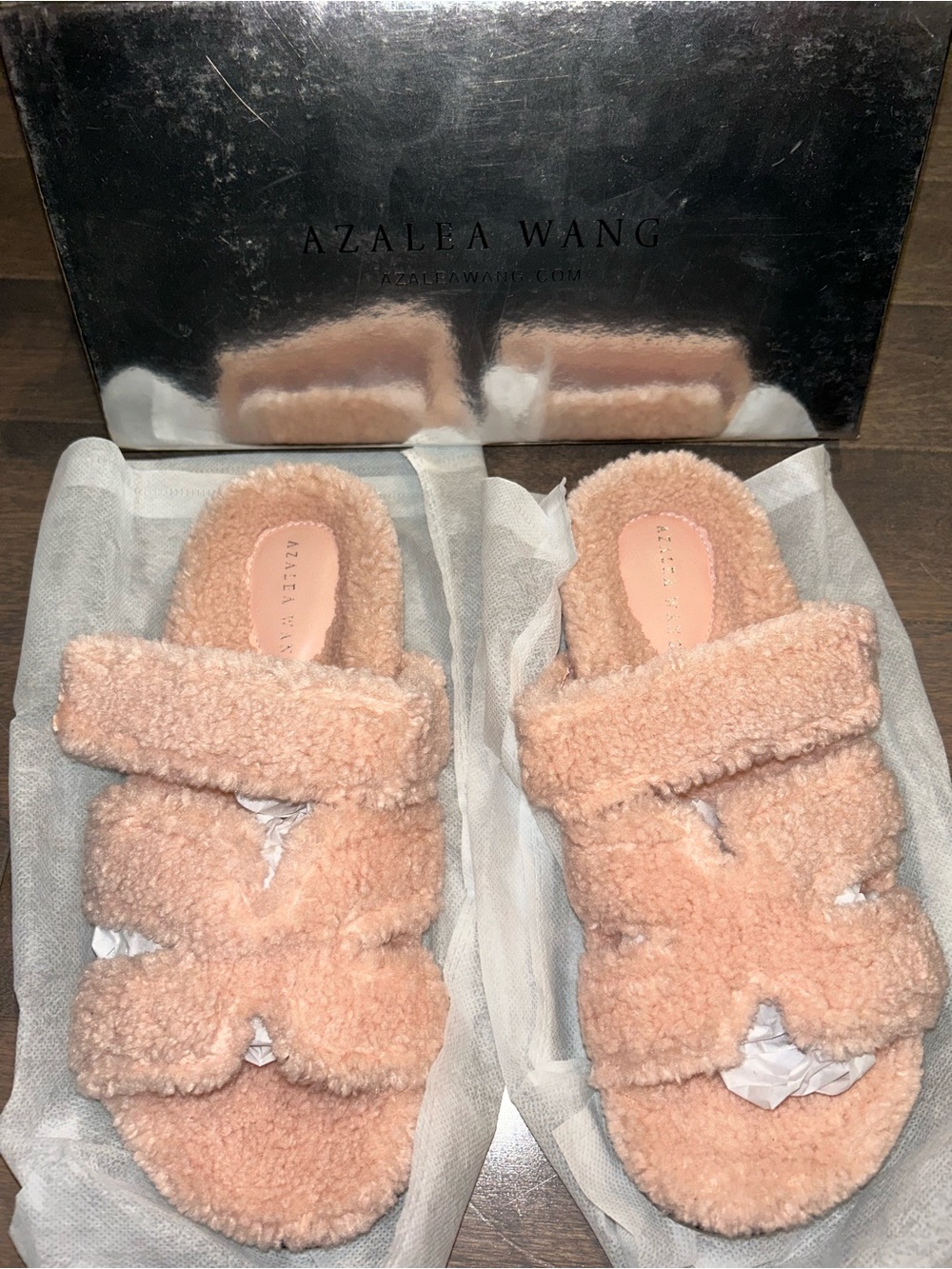 Azalea Wang Women's Blush Plush Slide Slippers